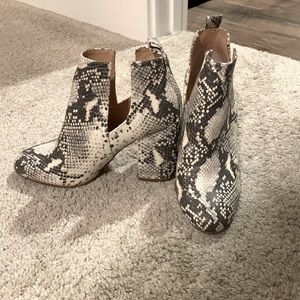 Snake skin booties